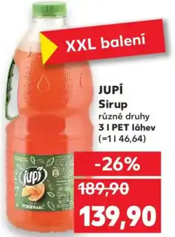 Kaufland JUPI Sirup nabídka