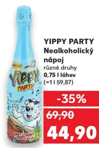 Kaufland YIPPY PARTY Nealkoholický nápoj nabídka
