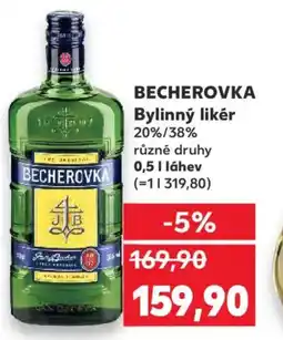 Kaufland BECHEROVKA Bylinný likér nabídka