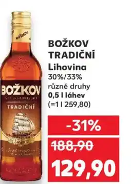 Kaufland BOŽKOV TRADIČNÍ Lihovina nabídka