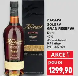 Kaufland ZACAPA SOLERA GRAN RESERVA Rum nabídka