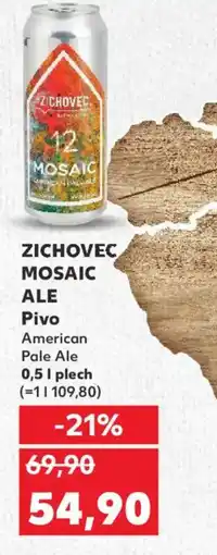 Kaufland ZICHOVEC MOSAIC ALE Pivo nabídka