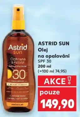 Kaufland ASTRID SUN Olej na opalování SPF 30 nabídka