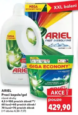 Kaufland ARIEL Prací kapsle/gel nabídka