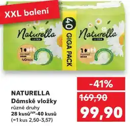 Kaufland NATURELLA Dámské vložky nabídka
