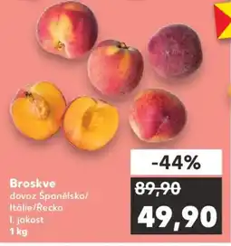 Kaufland Broskve nabídka