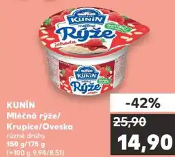 Kaufland KUNIN Mléčná rýže/ Krupice/Oveska nabídka