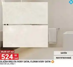 Merkury Market Dlažba brelita ivory satin, florim ivory satin nabídka