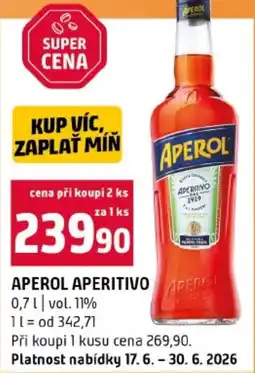 Terno Aperol aperitivo nabídka