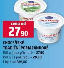 Terno Choceňské tradiční pomazánkové nabídka