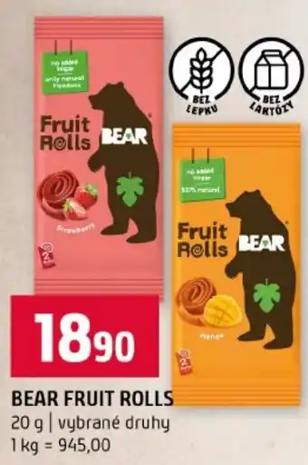 Terno Bear fruit rolls nabídka