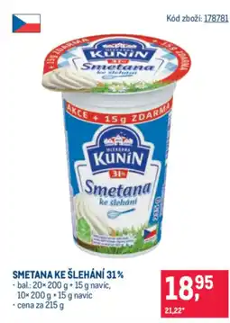Makro Smetana ke šlehání 31% nabídka