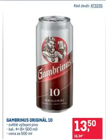 Makro Gambrinus originál 10 nabídka