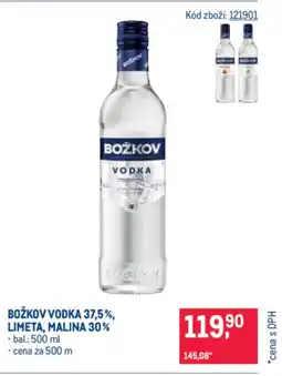 Makro Božkov vodka 37,5%, limeta, malina 30% nabídka