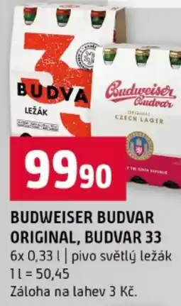 Terno Budweiser budvar original, budvar 33 nabídka