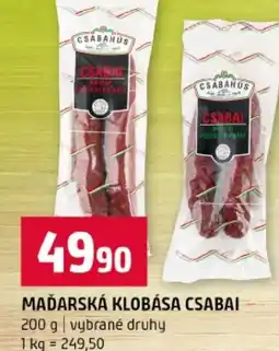 Terno Maďarská klobása csabai nabídka
