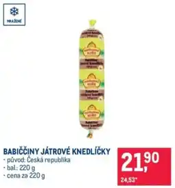 Makro Babiččiny játrové knedlíčky nabídka