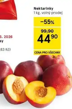 Tesco Nektarinky nabídka