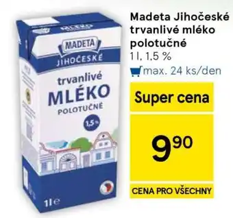 Tesco Madeta Jihočeské trvanlivé mléko polotučné nabídka