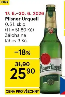 Tesco Pilsner Urquell nabídka