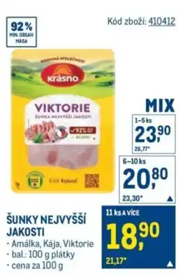 Makro Šunky nejvyšší jakosti nabídka