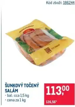 Makro Šunkový točený salám nabídka