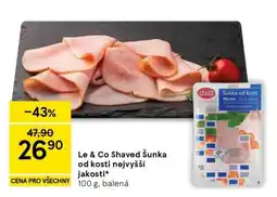 Tesco Le & Co Shaved šunka od kosti nejvyšší jakosti nabídka