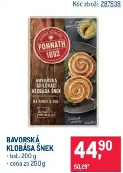 Makro Bavorská klobása šnek nabídka