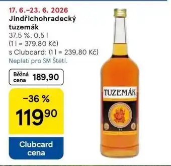 Tesco Jindřichohradecký tuzemák nabídka