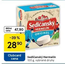 Tesco Sedlčanský hermelín nabídka