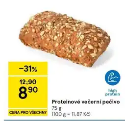 Tesco Proteinové večerní pečivo nabídka