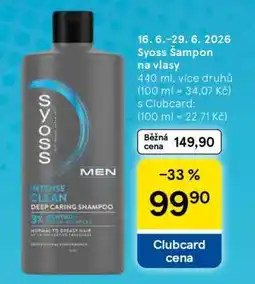 Tesco Syoss Šampon na vlasy nabídka