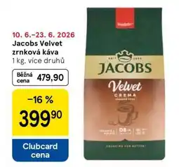 Tesco Jacobs Velvet Zrnková káva nabídka