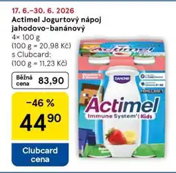 Tesco Actimel Jogurtový nápoj jahodovo-banánový nabídka