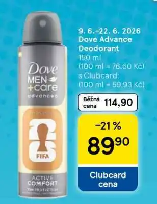 Tesco Dove Advance Deodorant nabídka
