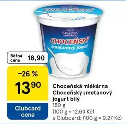 Tesco Choceňská mlékárna Choceňský smetanový jogurt bílý nabídka