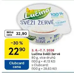 Tesco Lučina svěží žervé nabídka