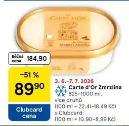 Tesco Carte d’Or Zmrzlina nabídka