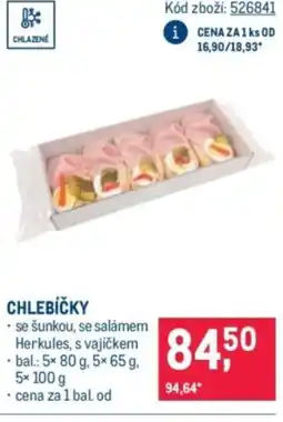 Makro Chlebíčky nabídka