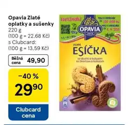 Tesco Opavia Zlaté oplatky a sušenky nabídka
