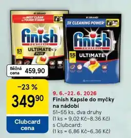 Tesco Finish Kapsle do myčky na nádobí nabídka