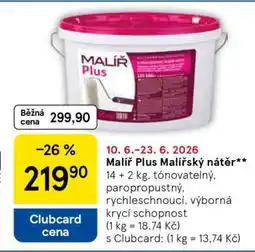 Tesco Malíř Plus malířský nátěr nabídka