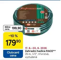 Tesco Zahradní hadice Race nabídka