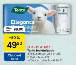 Tesco Tento toaletní papír nabídka