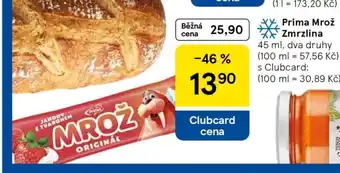 Tesco Prima Mrož Zmrzlina nabídka