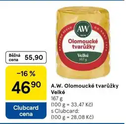 Tesco A.W. Olomoucké tvarůžky velké nabídka