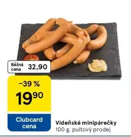 Tesco Vídeňské minipárečky nabídka