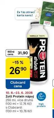 Tesco Zott Protein nápoj nabídka