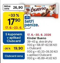 Tesco KINDER BUENO nabídka