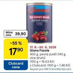 Tesco Giana fazole nabídka